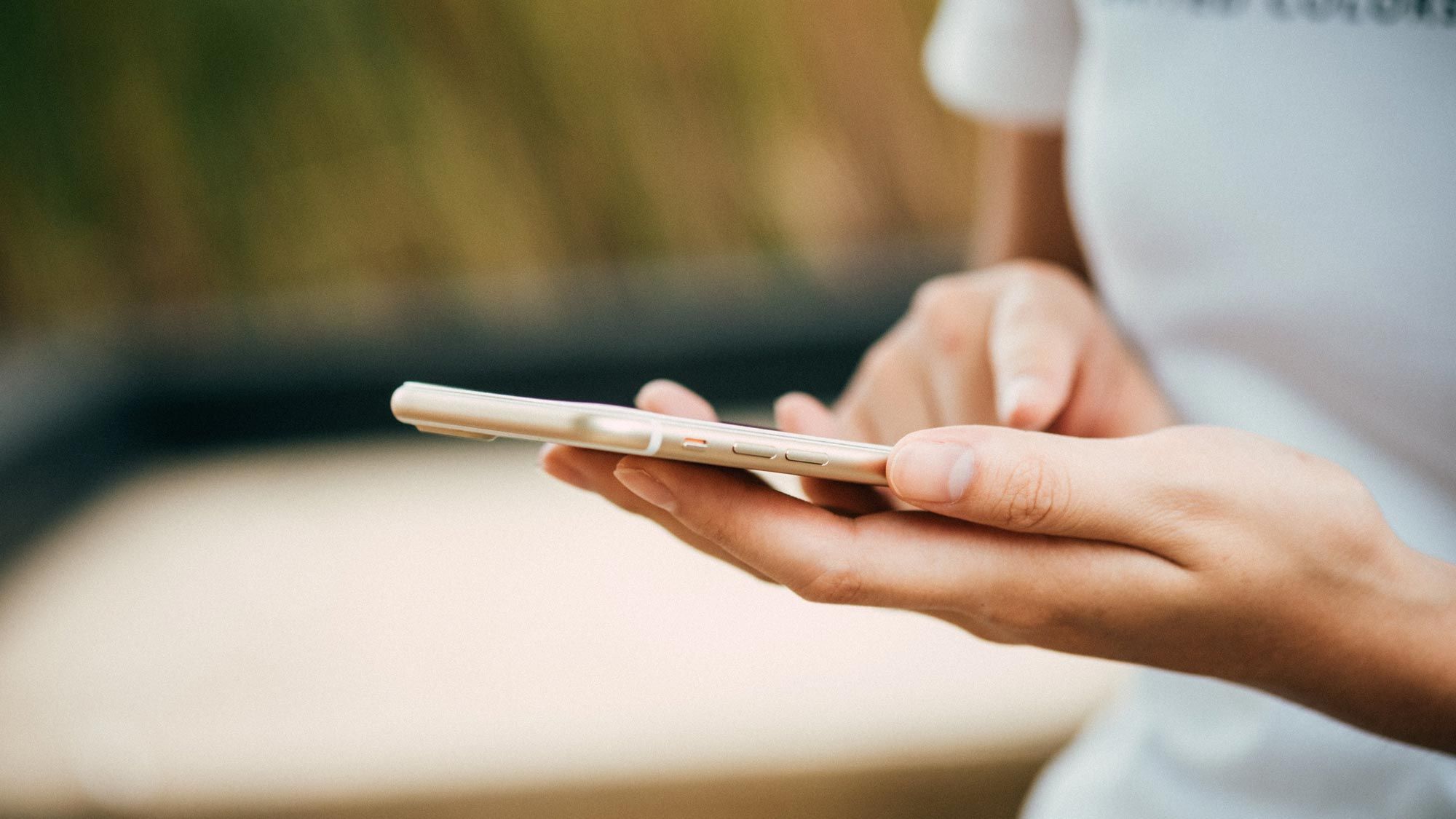 A person interacting with a smart home interface.